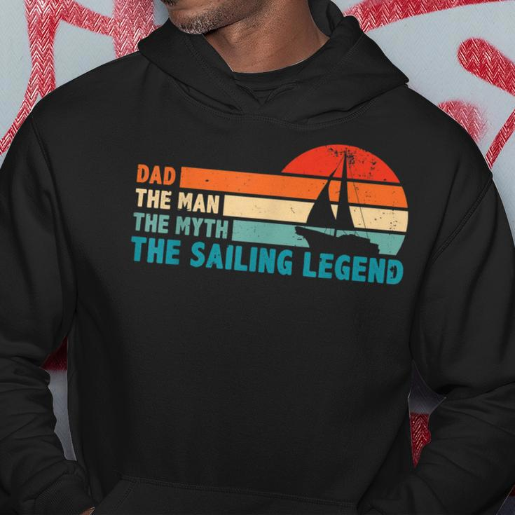 Dad The Man The Myth The Sailing Legend Sailor Ship Sea Hoodie Funny Gifts