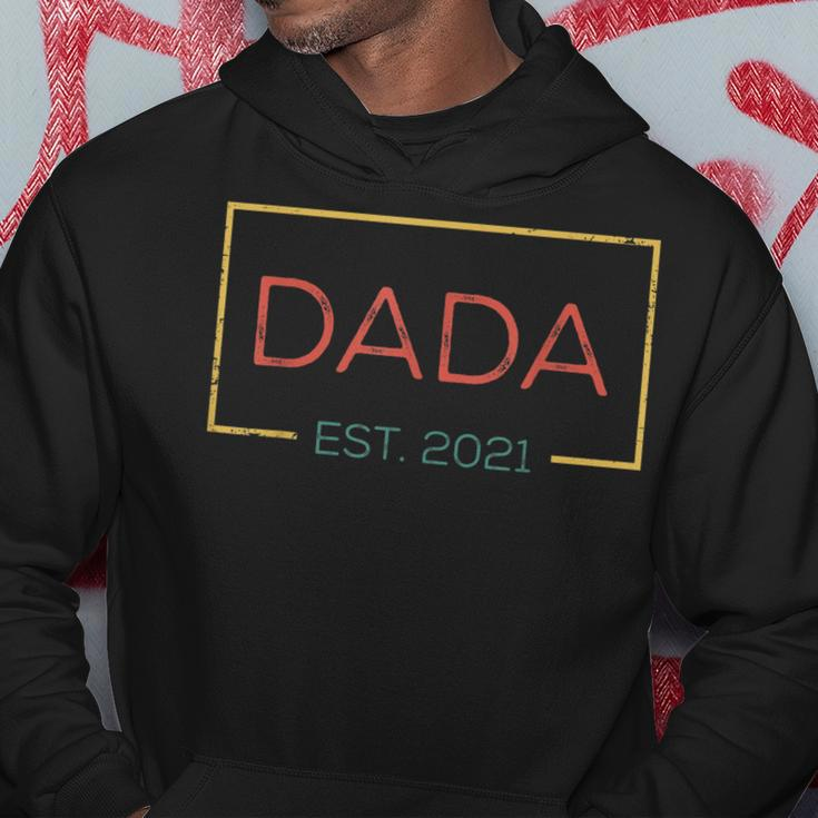 Dada Est 2021 Vintage Promoted To Dada Dad Papa Grandpa Hoodie Funny Gifts