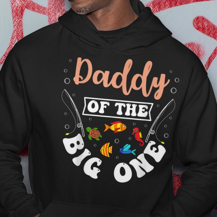 Daddy Of The Big One Fishing Birthday Party Bday Celebration Hoodie Unique Gifts
