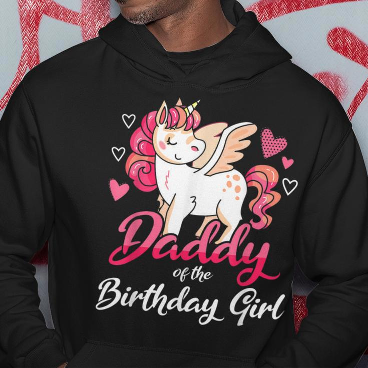 Daddy Of The Birthday Girl Father Gifts Unicorn Birthday Hoodie Unique Gifts