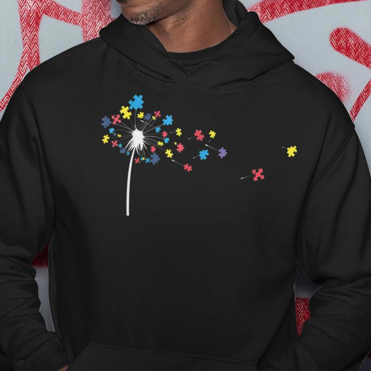 Dandelion Flower Puzzle Pieces Autism Awareness Hoodie Funny Gifts