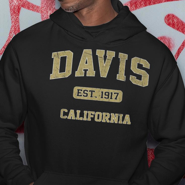 Davis California Ca Vintage State Athletic Style Hoodie Funny Gifts