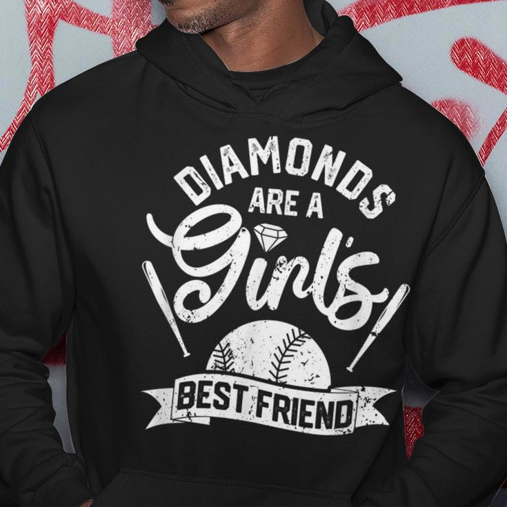 Diamonds Are A Girls Best Friend Softball Baseball Girl Love Hoodie Unique Gifts
