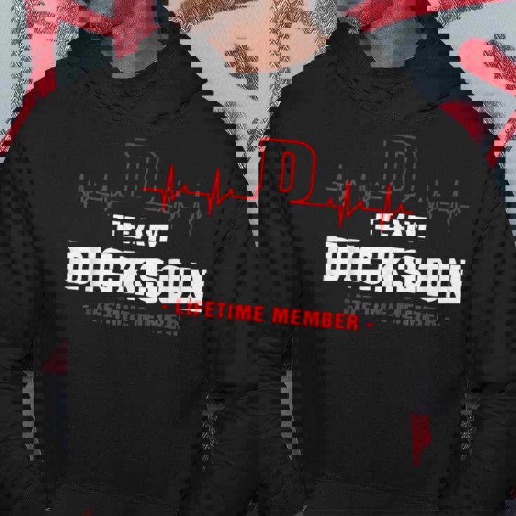 Dickson Surname Family Name Team Dickson Lifetime Member Men Hoodie Graphic Print Hooded Sweatshirt Personalized Gifts