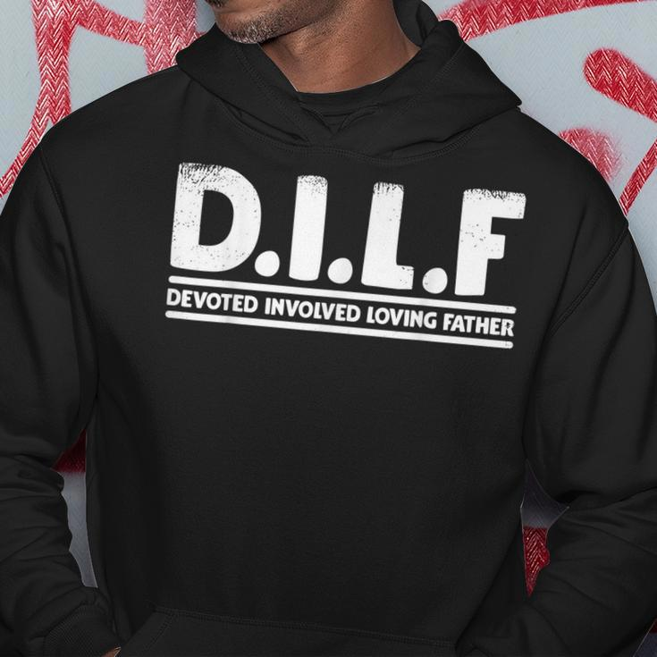 Dilf Devoted Involved Loving Father Dad Gift Papa Men Gift For Mens Hoodie Unique Gifts
