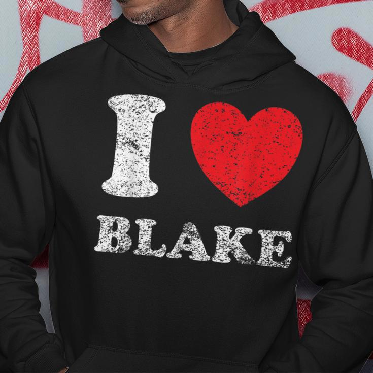 Distressed Grunge Worn Out Style I Love Blake Hoodie Unique Gifts