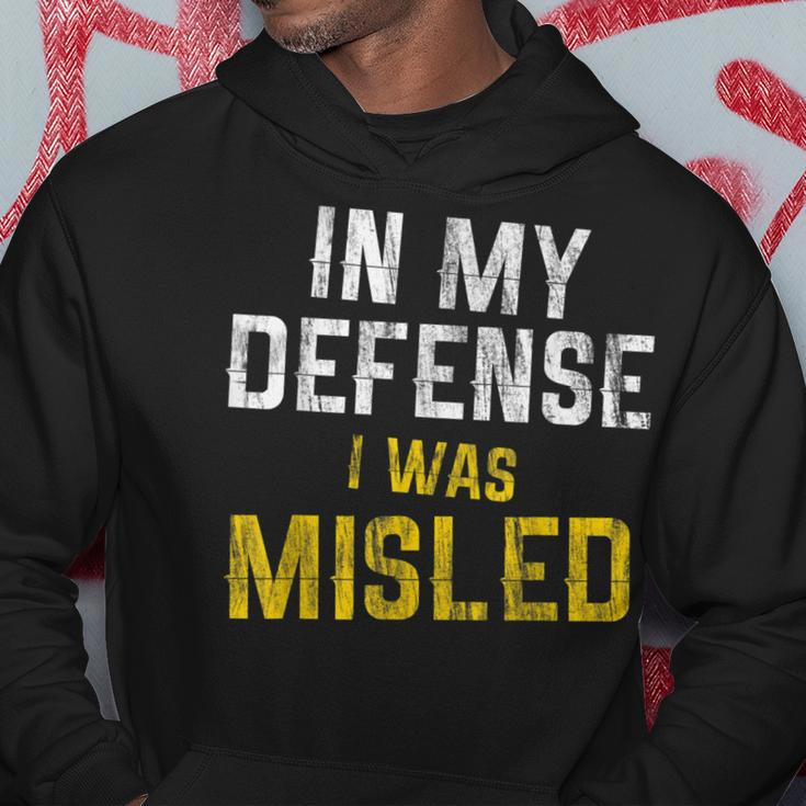Distressed Quote In My Defense I Was Misled Hoodie Unique Gifts