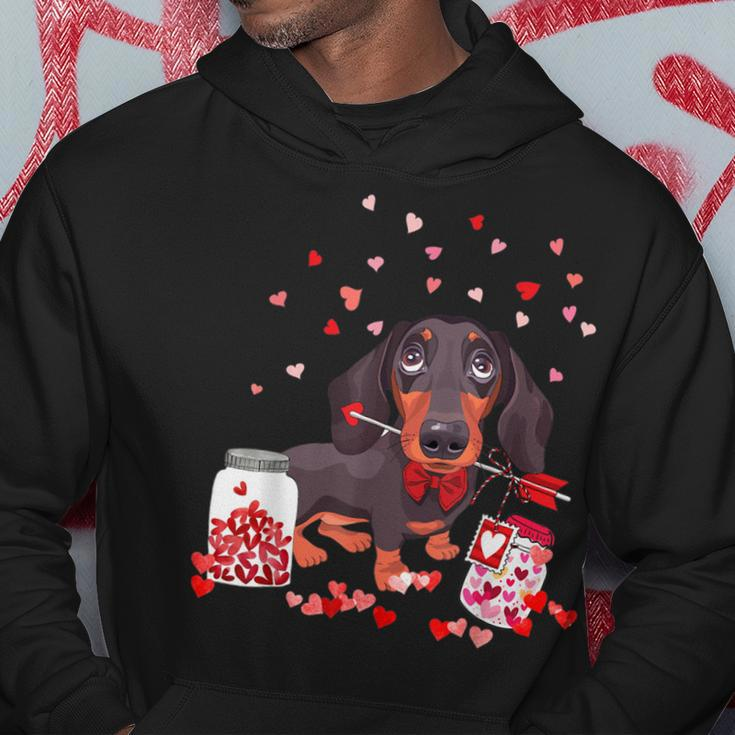 Dog Valentine Cute Dachshund Valentines Day Hoodie Funny Gifts