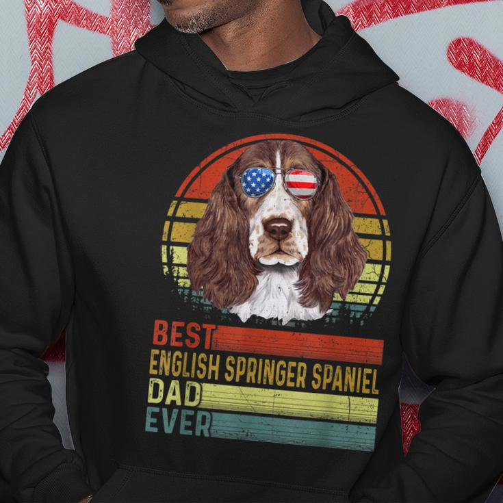 Dog Vintage Best English Springer Spaniel Dad Ever Father Hoodie Funny Gifts