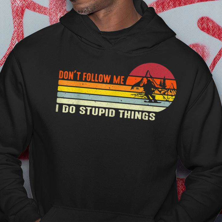 Dont Follow Me I Do Stupid Things Bikers Snowmobile Funny Hoodie Funny Gifts