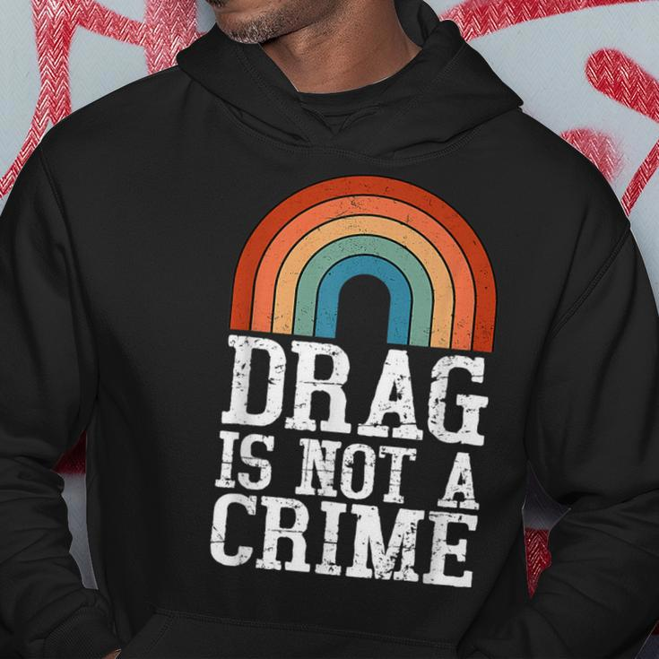 Drag Is Not A Crime Lgbt Gay Pride Equality Drag Queen Retro Hoodie Unique Gifts