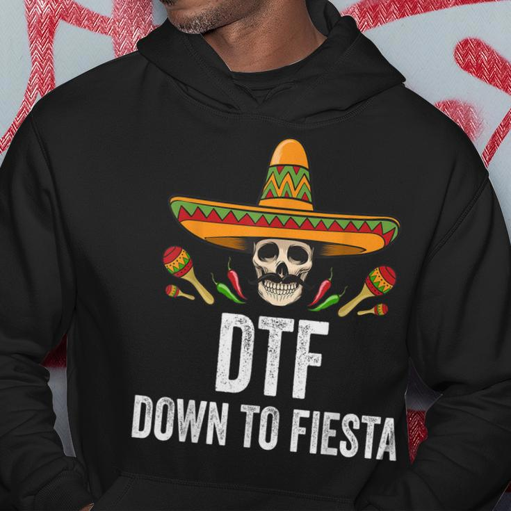 Dtf Down To Fiesta Funny Mexican Skull Cinco De Mayo Hoodie Unique Gifts