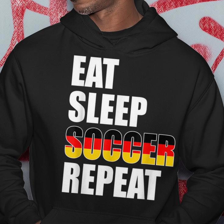Eat Sleep Soccer Repeat Cool Soccer Germany Lover Player Men Hoodie Graphic Print Hooded Sweatshirt Funny Gifts