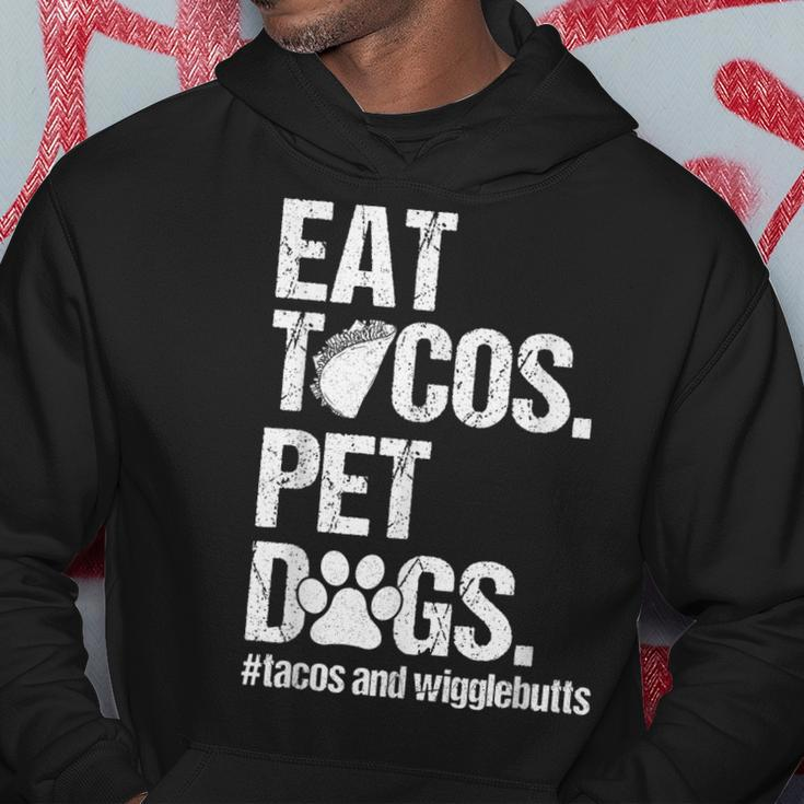 Eat Tacos Pet Dogs Tacos And Wigglebutts Retro Hoodie Unique Gifts