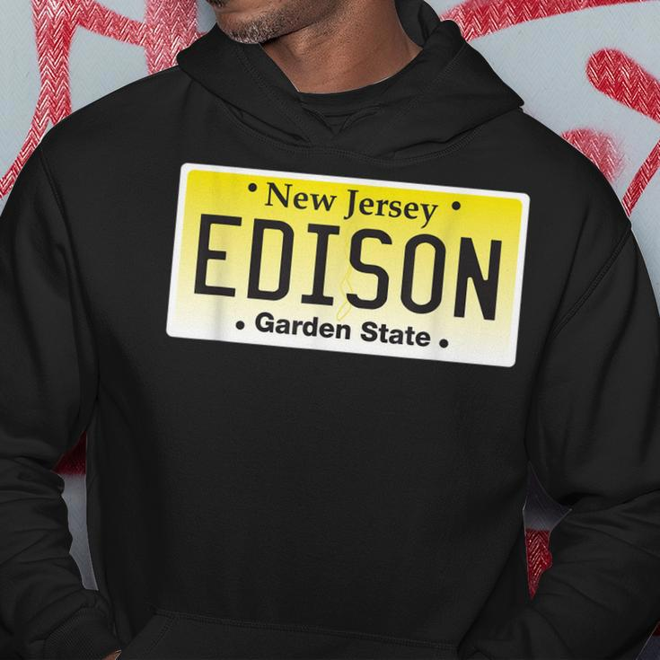 Edison New Jersey Nj License Plate Home Town Graphic Hoodie Funny Gifts