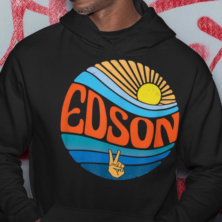 Edson Hemd Vintage Sunset Edson Groovy Tie Dye Hoodie Lustige Geschenke