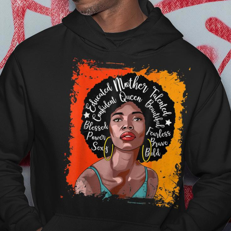 Educated Mother Talented Confident Queen Beautiful Bhm Hoodie Funny Gifts