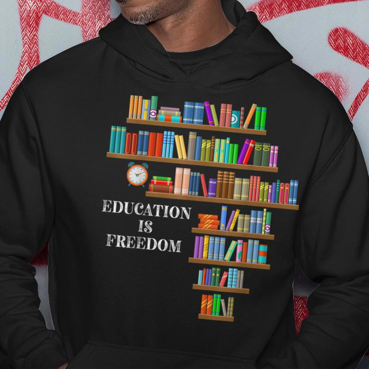 Education Is Freedom Book Reader Black History Month Pride Hoodie Funny Gifts