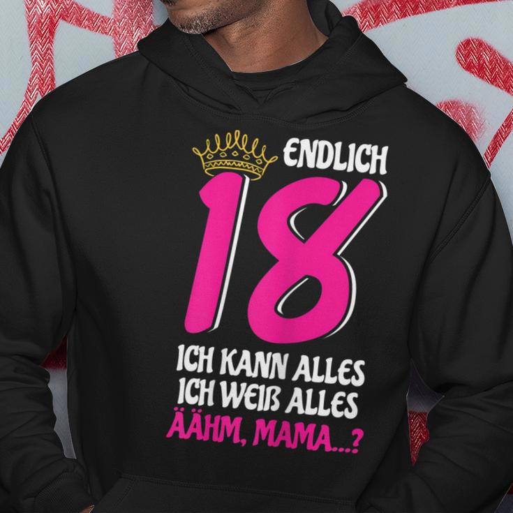 Endlich 18 Hoodie für Damen, Lustiges Volljährig Mädchen Geburtstagsshirt Lustige Geschenke