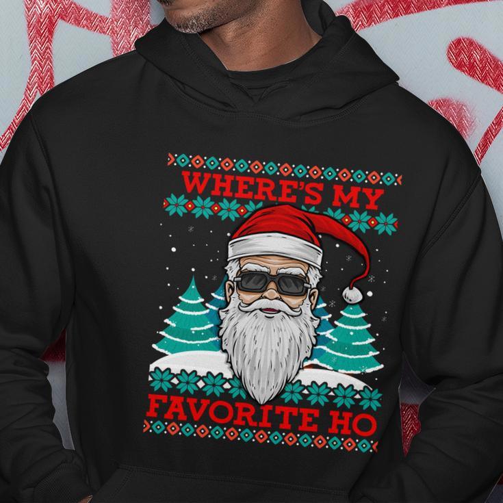 Evil Santa Wheres My Favorite Ho Funny Ugly Christmas Gift Hoodie Unique Gifts