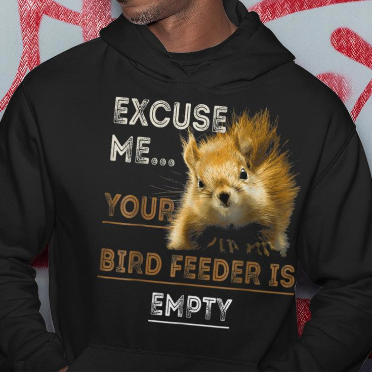 Excuse Me Squirrel Cute Empty Your Bird Feeder Hoodie Unique Gifts
