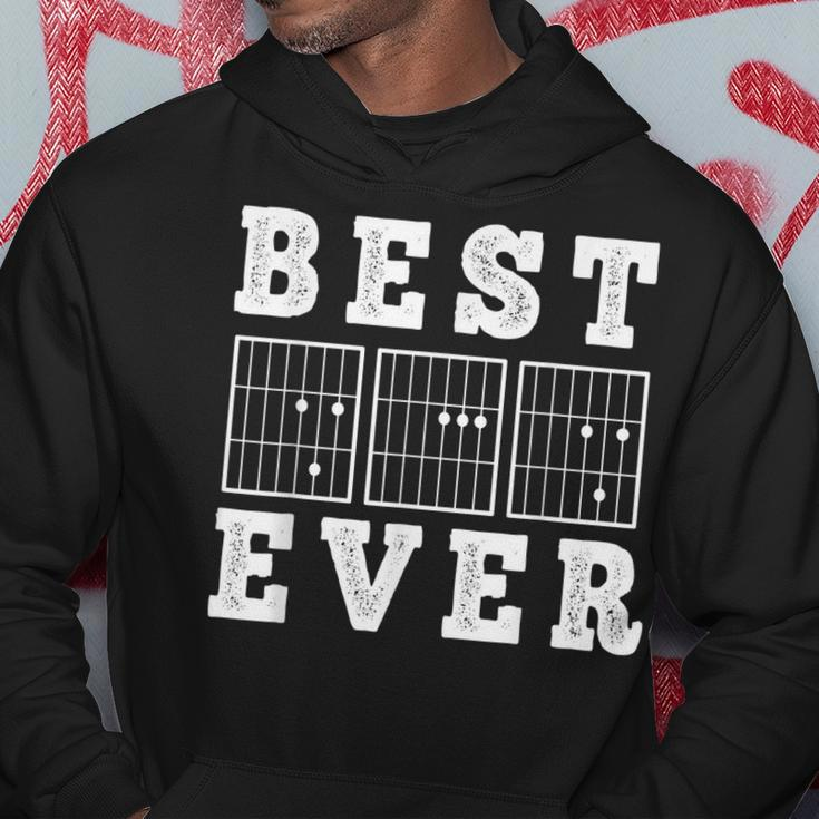 Fathers Day Gifts For Guitarist Guitar Chord Best Dad Ever Gift For Mens Hoodie Unique Gifts