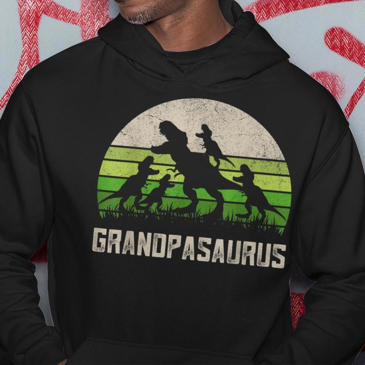Fathers Day Grandpa Grandpasaurus Dinosaur 4 Kids Trex Gift For Mens Hoodie Unique Gifts