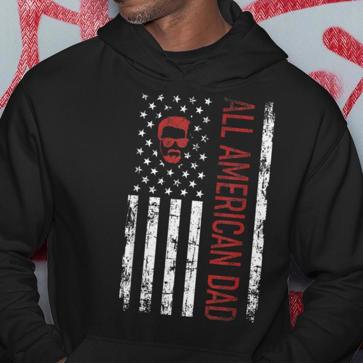 Fathers Day | All American Patriot Usa Dad | 4Th Of July Hoodie Unique Gifts