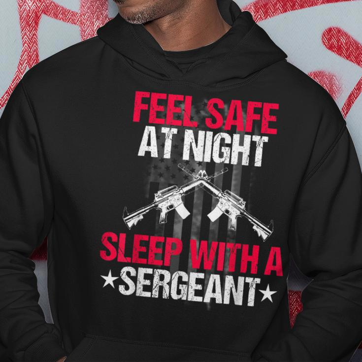 Feel Safe At Night Sleep With A Sergeant Men Hoodie Graphic Print Hooded Sweatshirt Funny Gifts