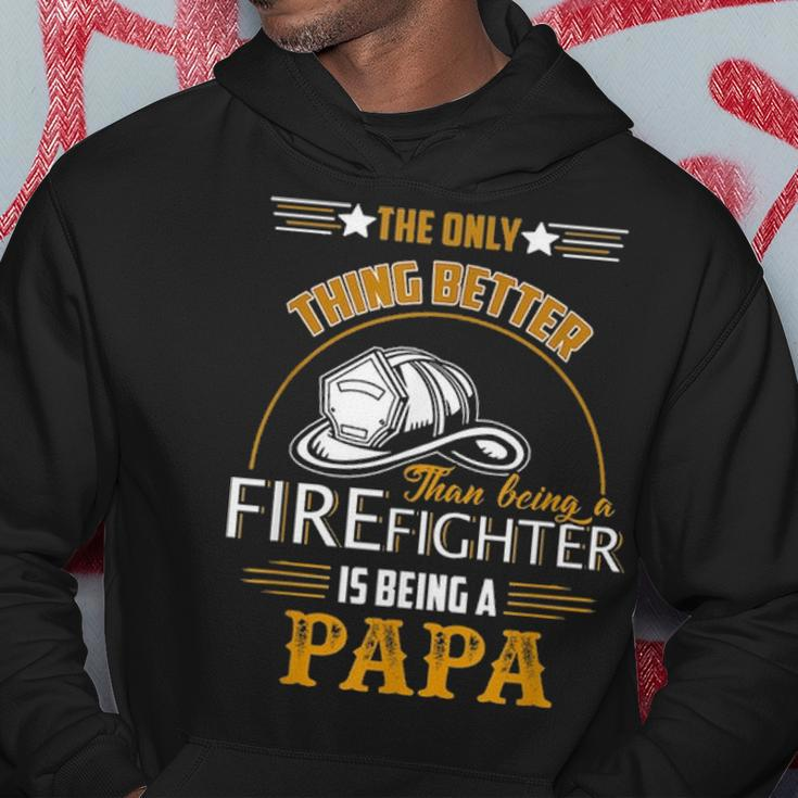 Firefighter Fireman Dad Papa Fathers Day Cute Gift Idea Hoodie Funny Gifts