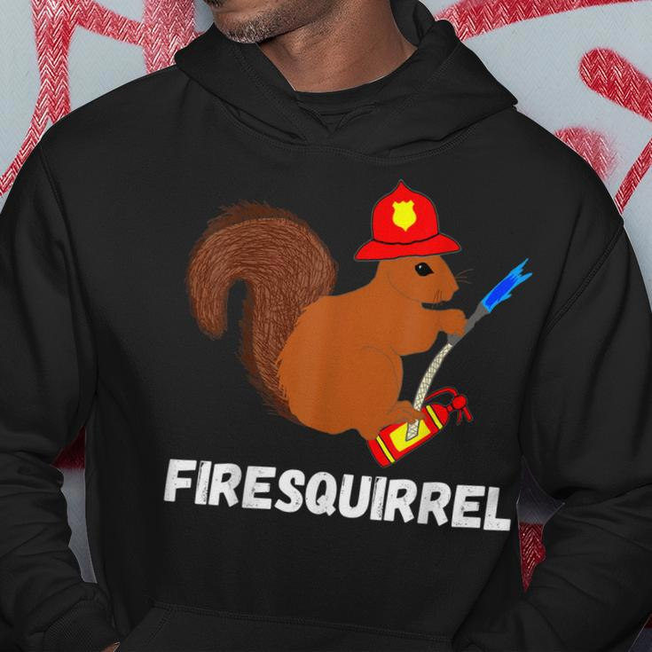 Firefighter Squirrel Funny Fire Fighter Rodent Fireman Hoodie Funny Gifts