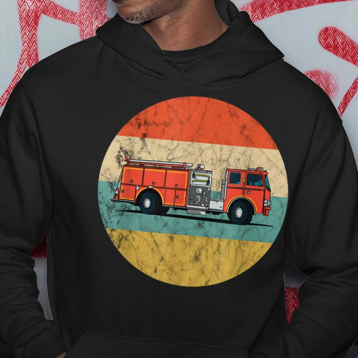 Firefighter Vintage Retro Fireman Fire Truck Firefighting Hoodie Funny Gifts