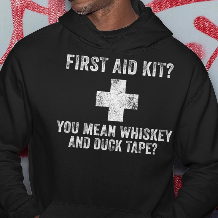 First Aid Kit Whiskey And Duct Tape Funny Dad Joke Vintage Hoodie Funny Gifts