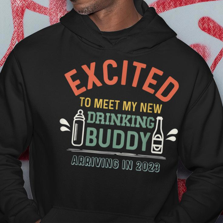 First Time Grandpa 2023 New Baby Announcement Drinking Buddy Gift For Mens Hoodie Unique Gifts