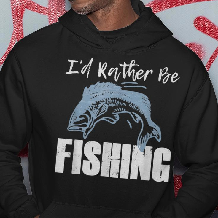 Fishing Lover Gift Rather Be Fishing Vintage Men Dad Grandpa Hoodie Unique Gifts