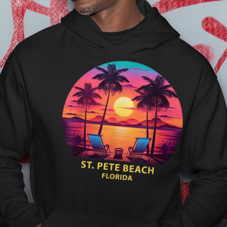 Florida St Pete Beach Colorful Palm Trees Beach Hoodie Unique Gifts