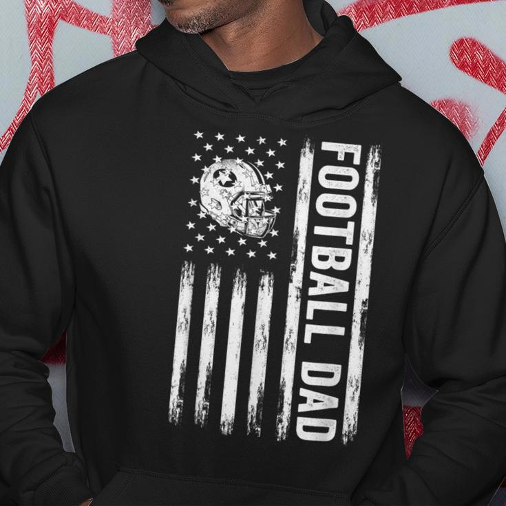 Football Dad American Flag Proud Dad Of Ballers Fathers Day Hoodie Unique Gifts