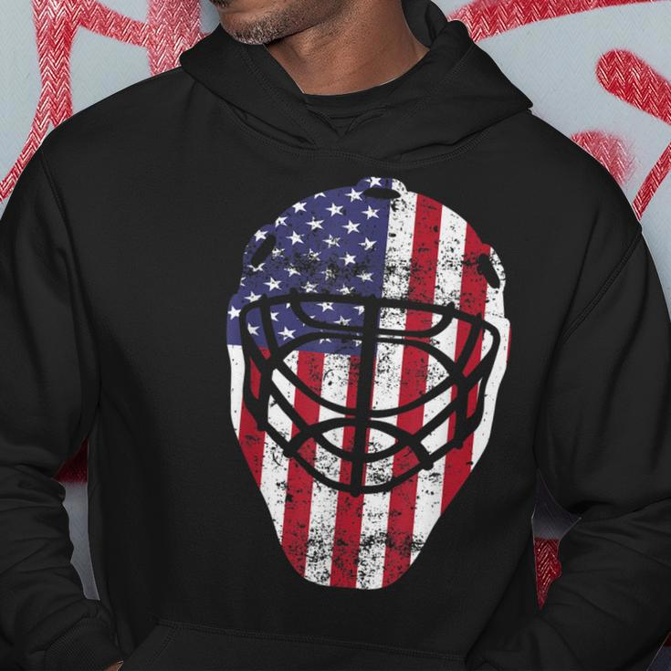 Fourth Of July 4Th Hockey Goalie Mask American Flag Usa Men Hoodie Funny Gifts