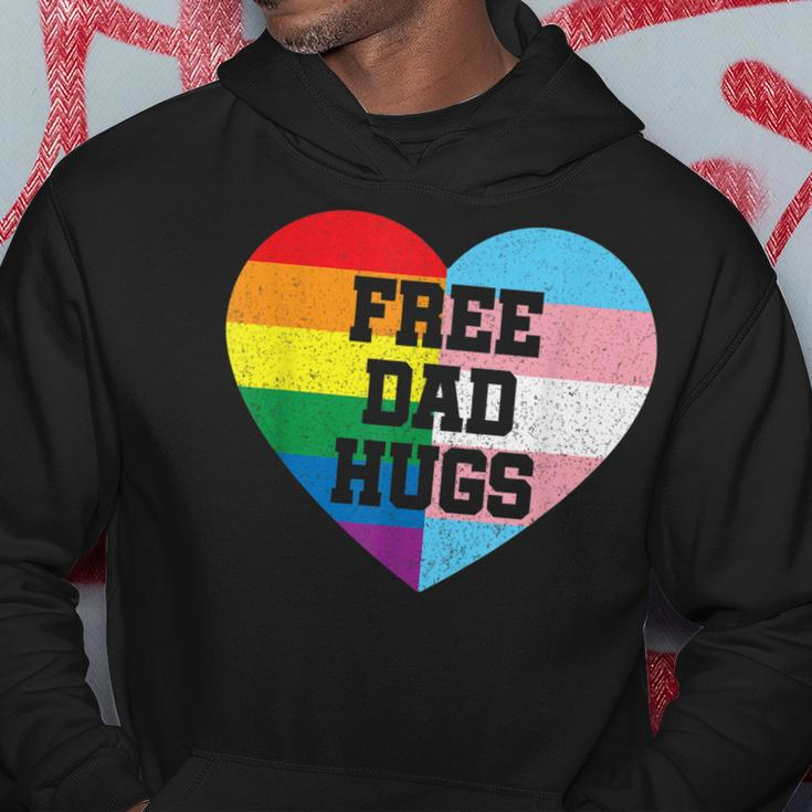 Free Dad HugsPride Gift Lgbt Rainbow Flag Family Gift For Mens Hoodie Unique Gifts