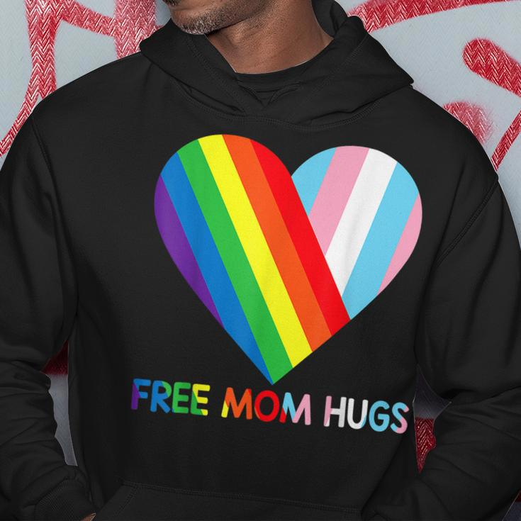 Free Mom Hugs Lgbt Pride Transgender Rainbow Flag Hoodie Unique Gifts