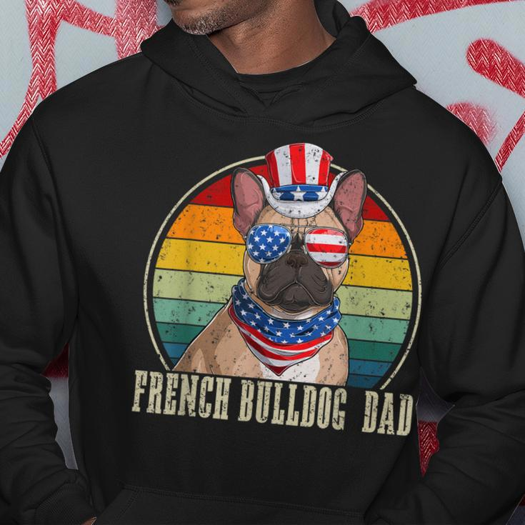 French Bulldog Dad Retro Sunglasses 4Th Of July Fathers Day Hoodie Funny Gifts