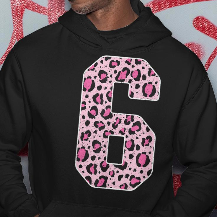 Funny 6 Years Old Gift Retro 6Th Birthday Leopard Print Hoodie Unique Gifts