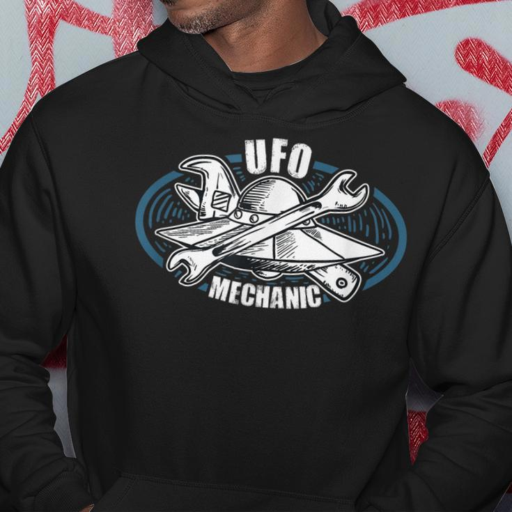 Funny Alien Meme Gift | Ufo Mechanic For Flying Saucers Hoodie Unique Gifts