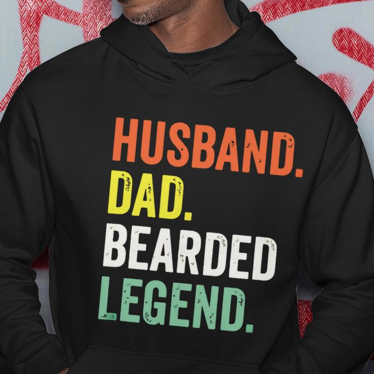 Funny Bearded Husband Dad Beard Legend Vintage V2 Hoodie Unique Gifts