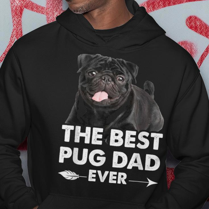Funny Best Pug Dad Ever Black Pug Owner Fathers Day Hoodie Unique Gifts