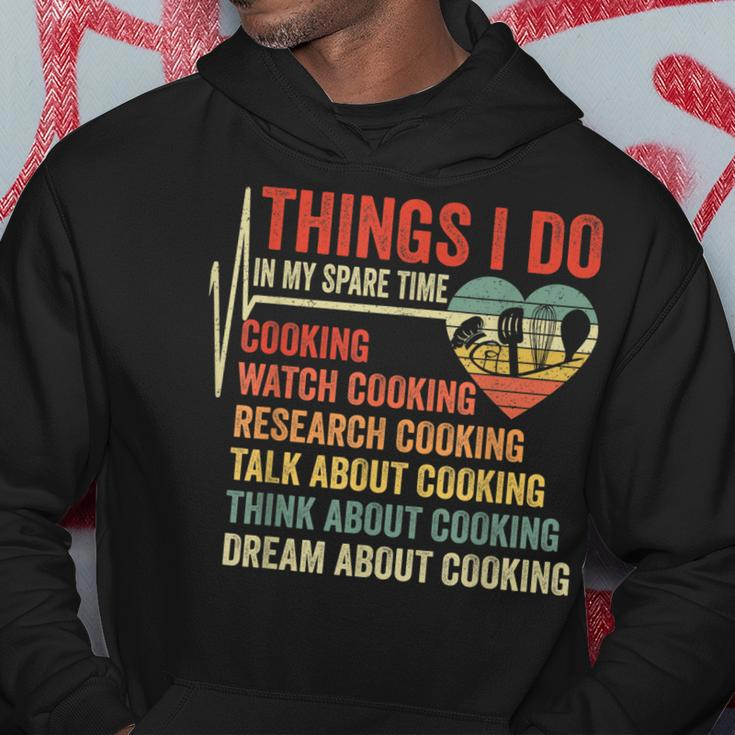 Funny Chef Cook Heartbeat Things I Do In My Time Cooking Hoodie Funny Gifts