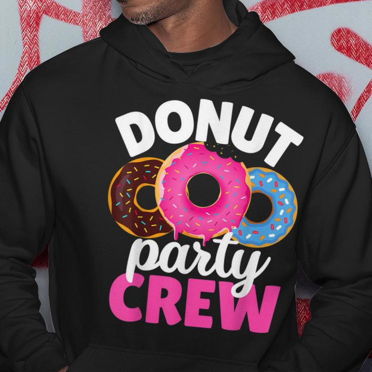 Funny Donut Party Crew Family Girl Birthday Dad Mom Squad Hoodie Unique Gifts