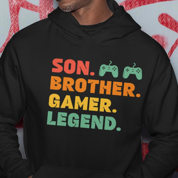 Funny Gamer Son Big Brother Gaming Legend Gift Boys Teens Hoodie Unique Gifts