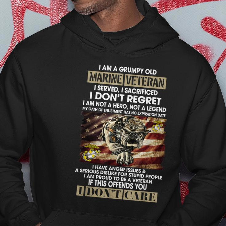 Funny Gift I Am A Grumpy Old Marine Not A Hero Not A Legend Gift Hoodie Unique Gifts