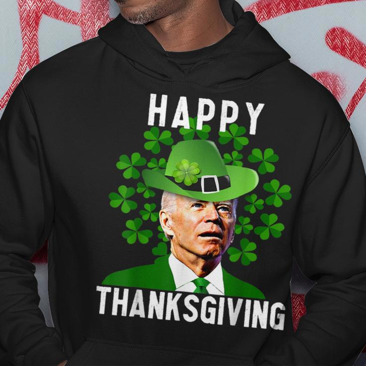 Funny Joe Biden Thanksgiving Confused St Patricks Day Hoodie Funny Gifts